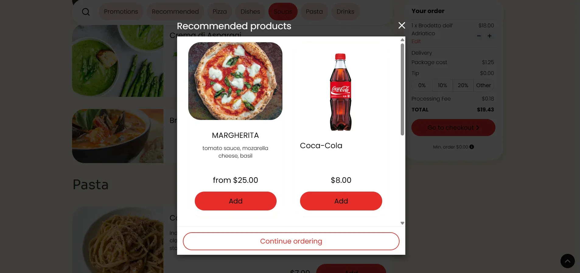 upselling to increase average check in a restaurant
