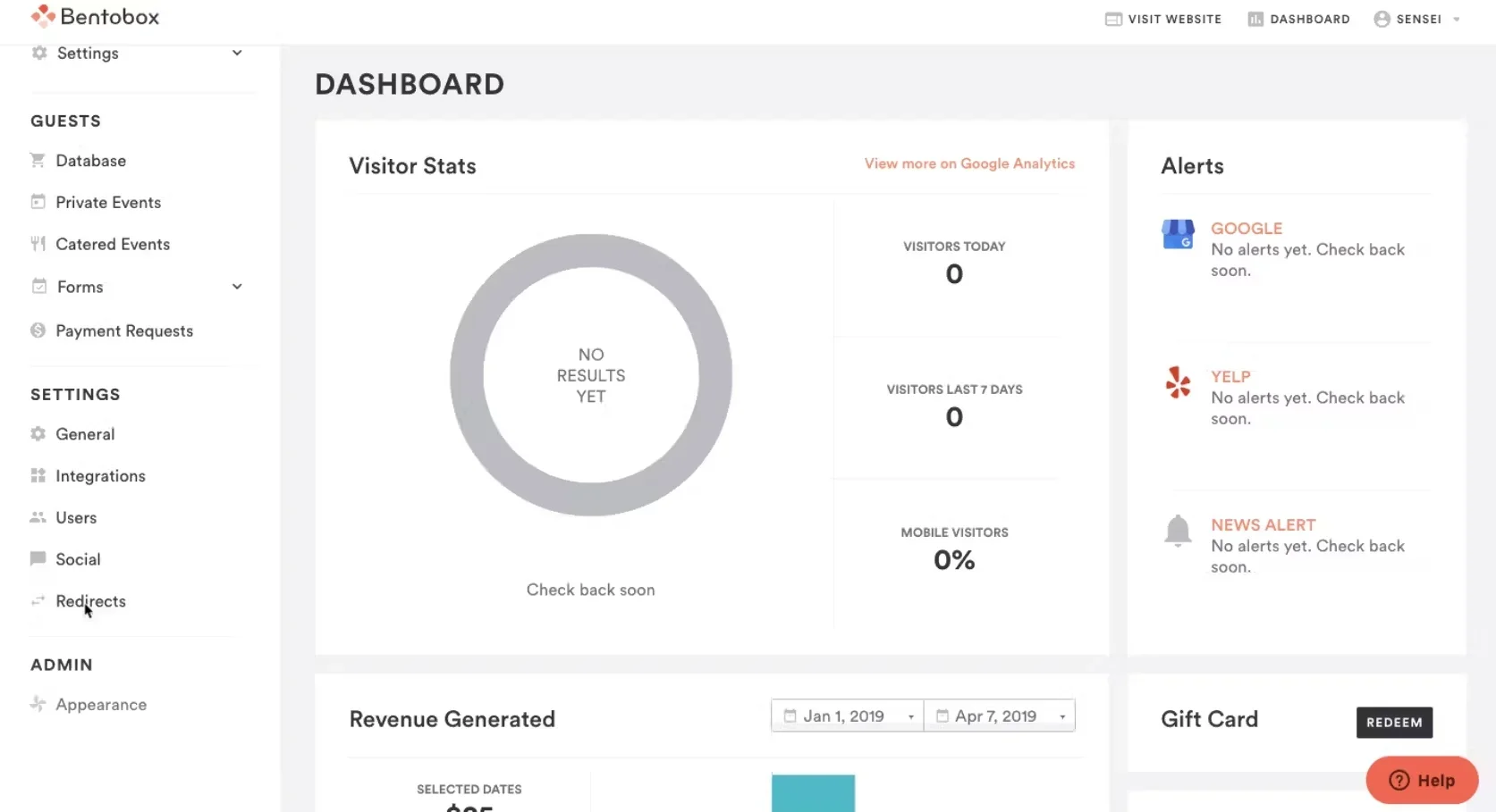 BentoBox restaurant management software