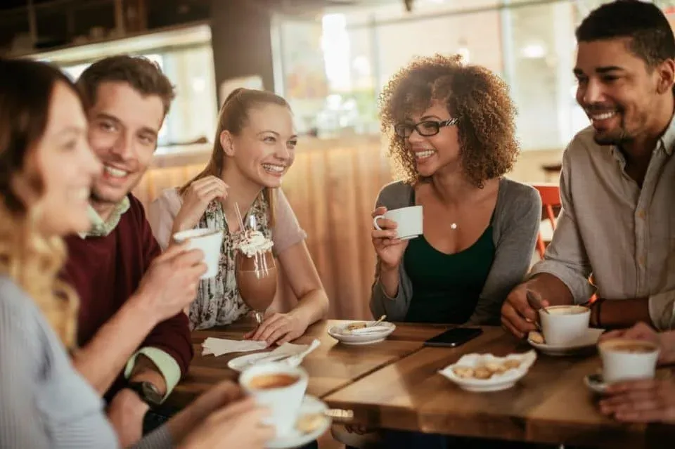 buying a coffee shop - people drinking coffee