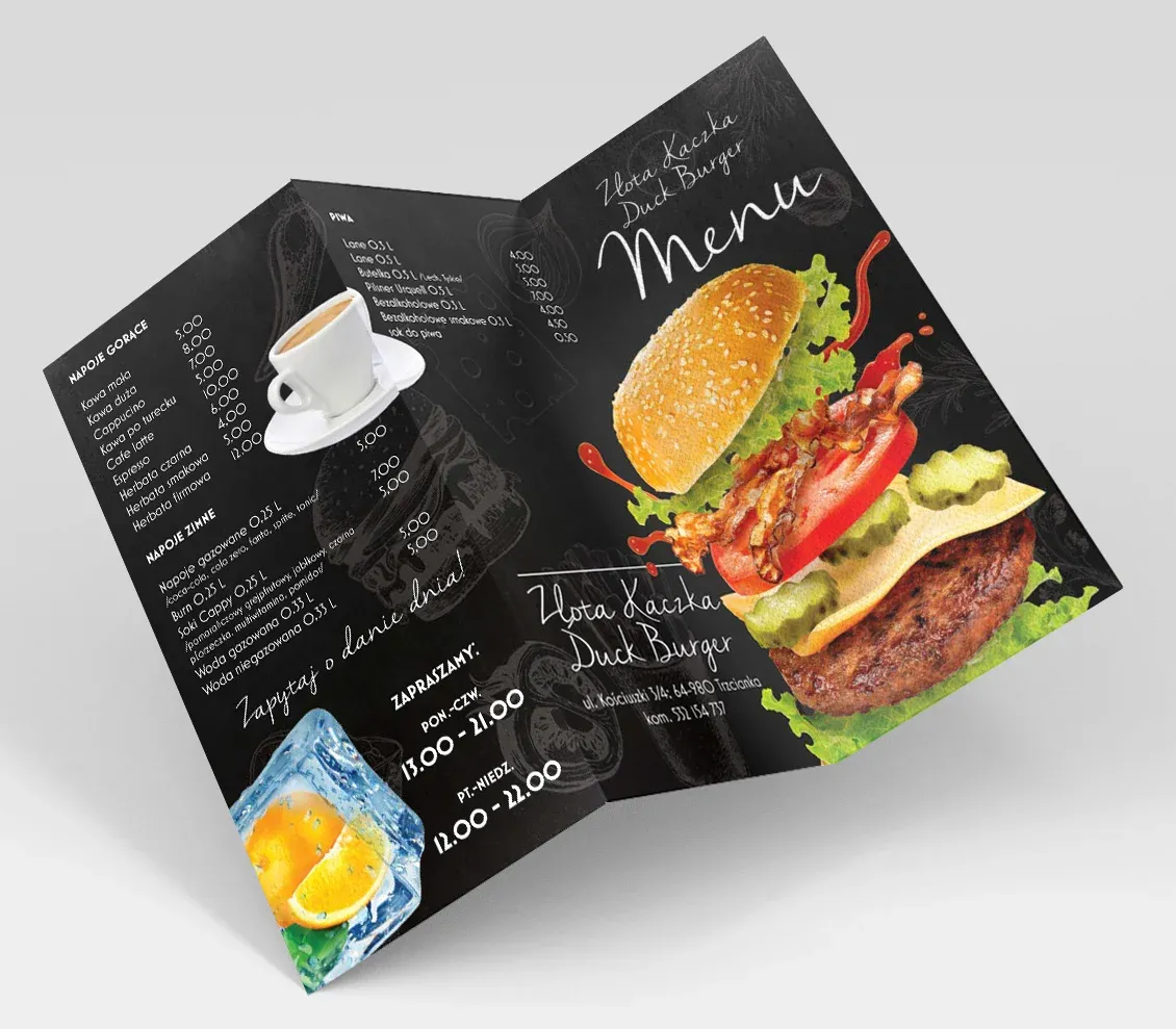 Ulotka reklamowa restauracji