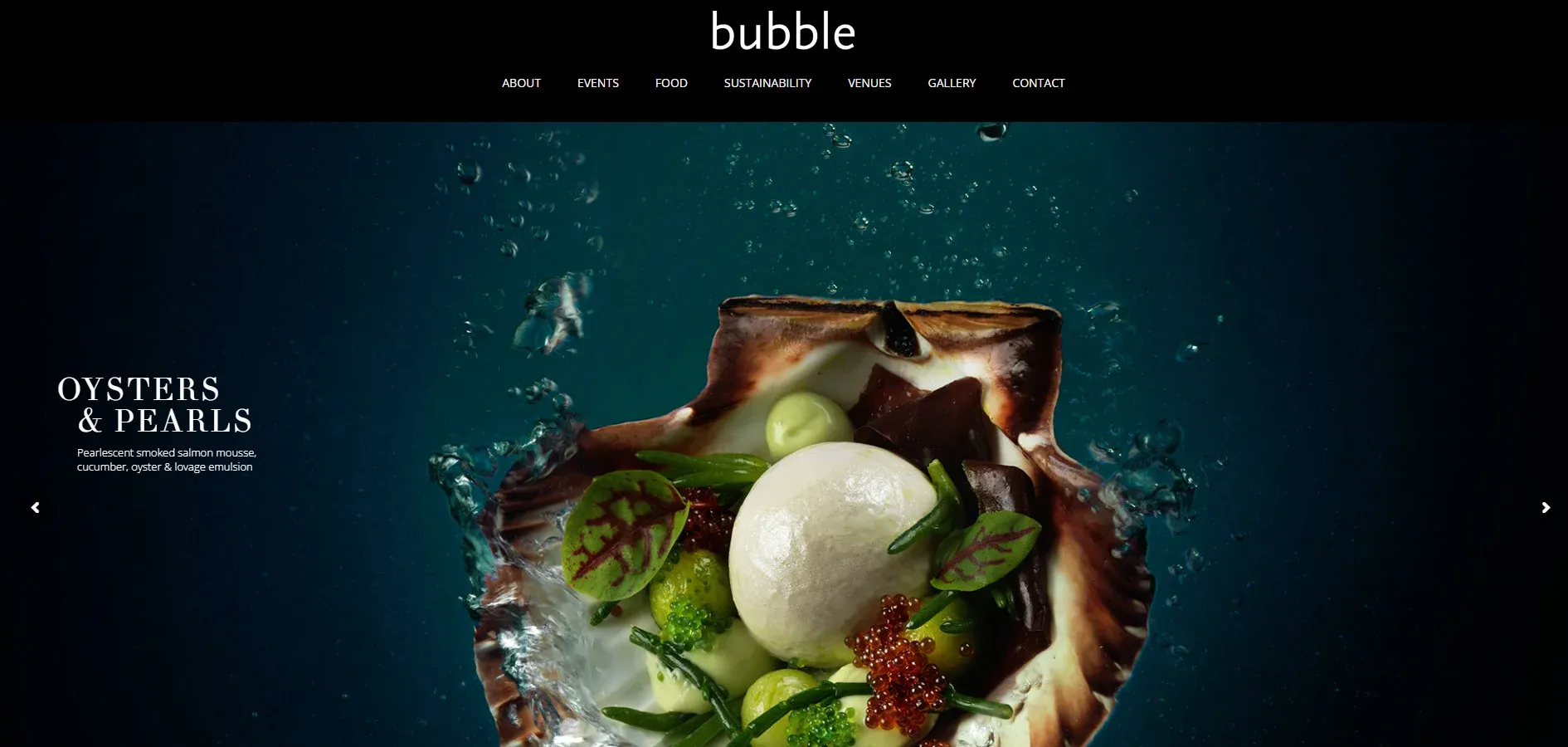 best catering websites example bubble Food