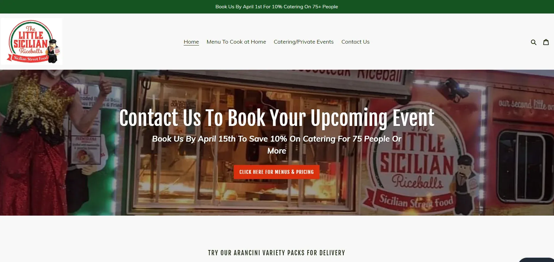 11 food truck websites example The Little Sicilian