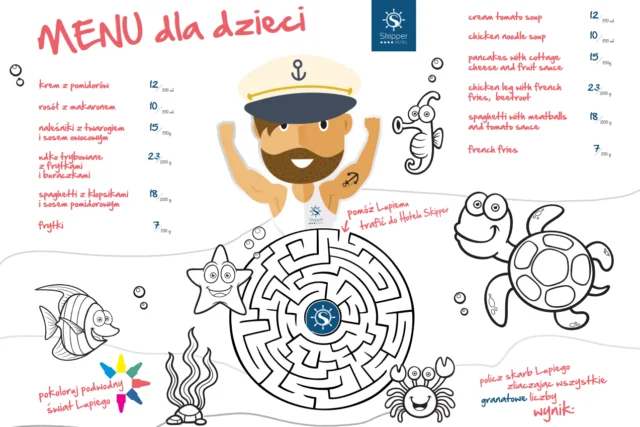 promocja restauracji - menu dla dzieci