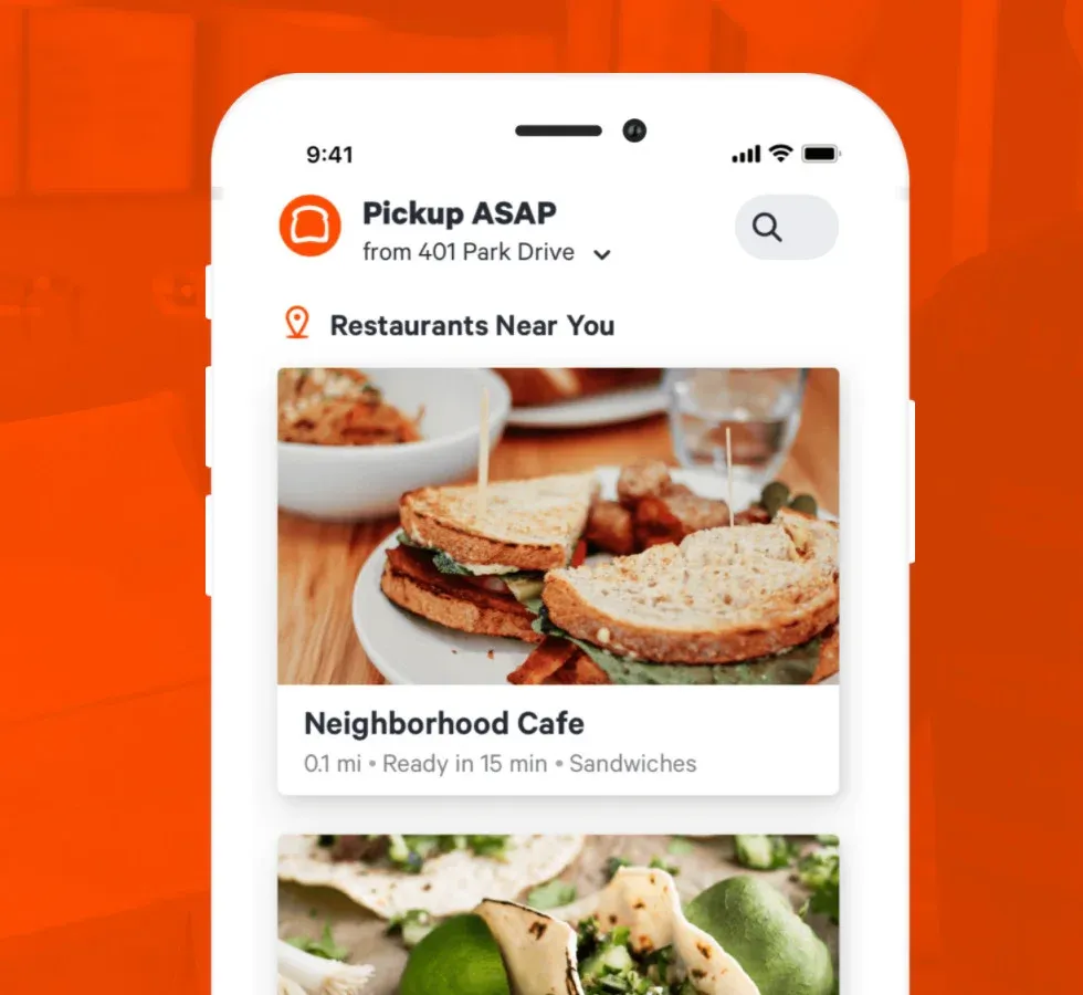 food delivery apps - Toast TakeOut