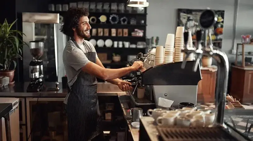 how to start a coffee shop with no money - coffee shop employees