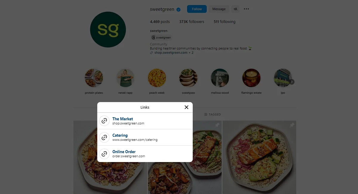 instagram for restaurants - online ordering