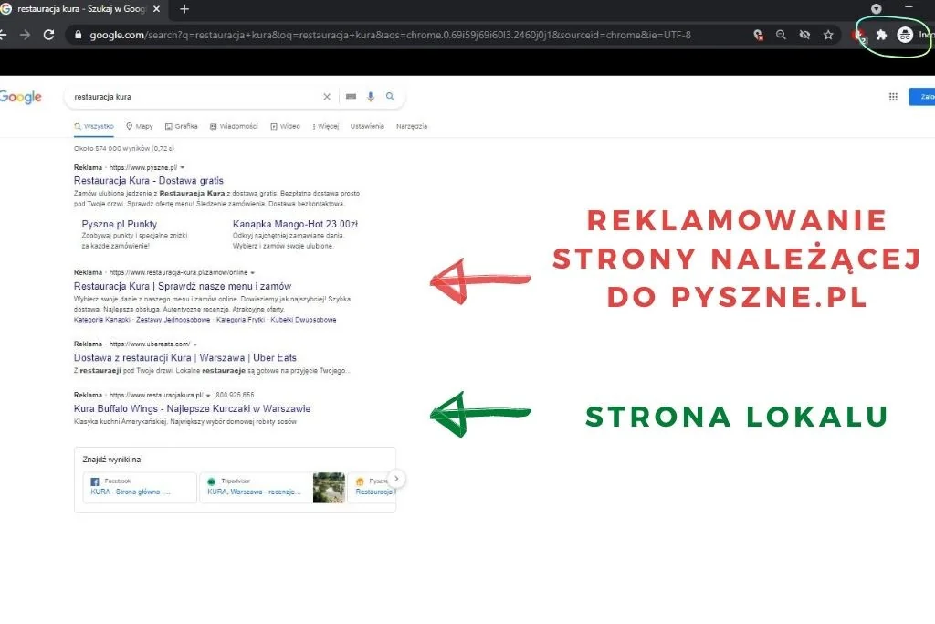 pyszne pl opinie - podrabianie stron restauracji