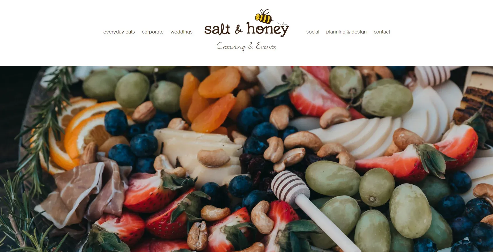 best catering websites example Salt & Honey Catering