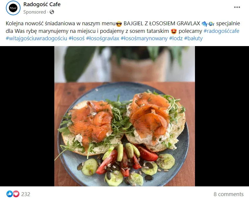 marketing restauracji - facebook ads