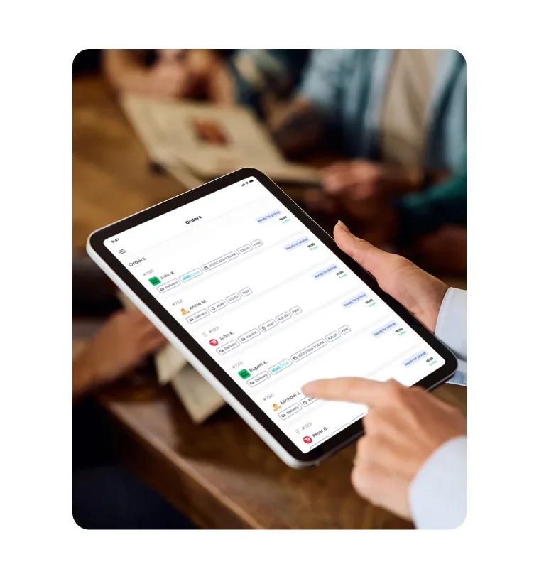 Get all orders from multiple platforms on one tablet