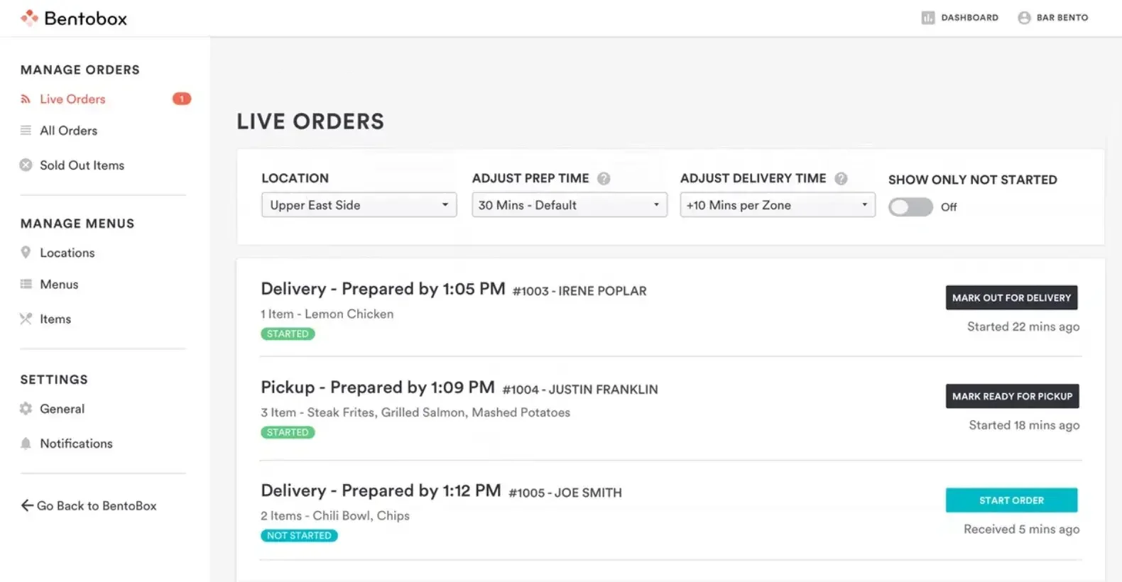 BentoBox restaurant management software