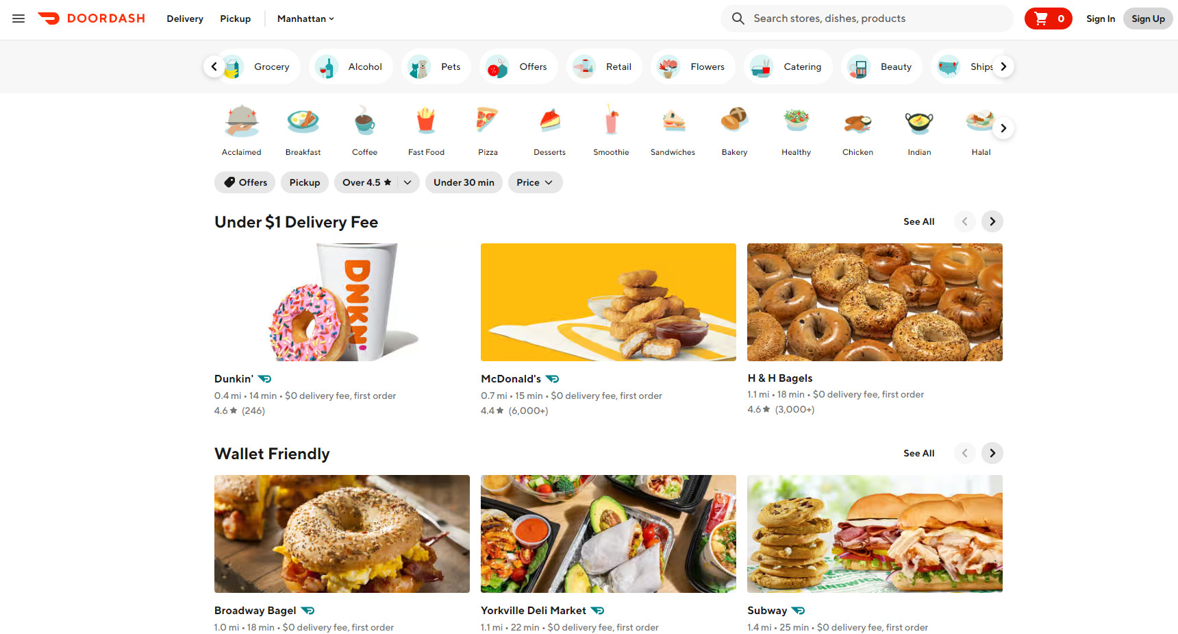 third party delivery services doordash website