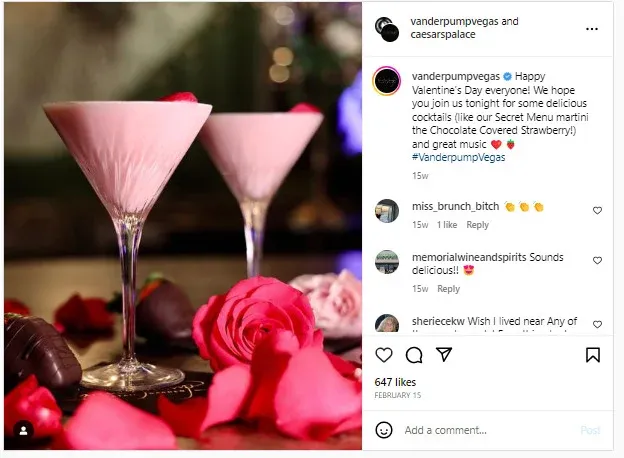 valentines day restaurant ideas: cocktails package