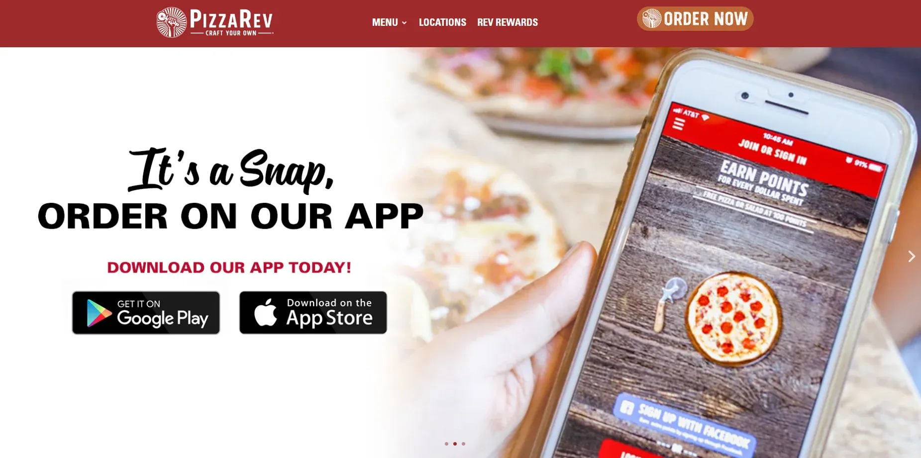 pizza website template example Pizza Rev