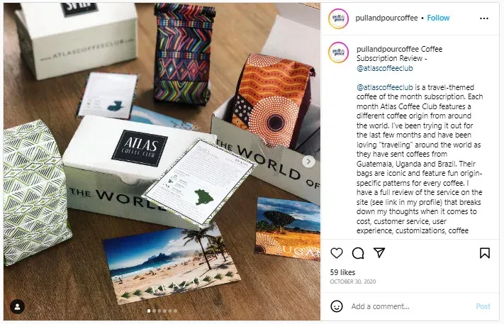 coffee shop marketing ideas coffee subscription box: example photo