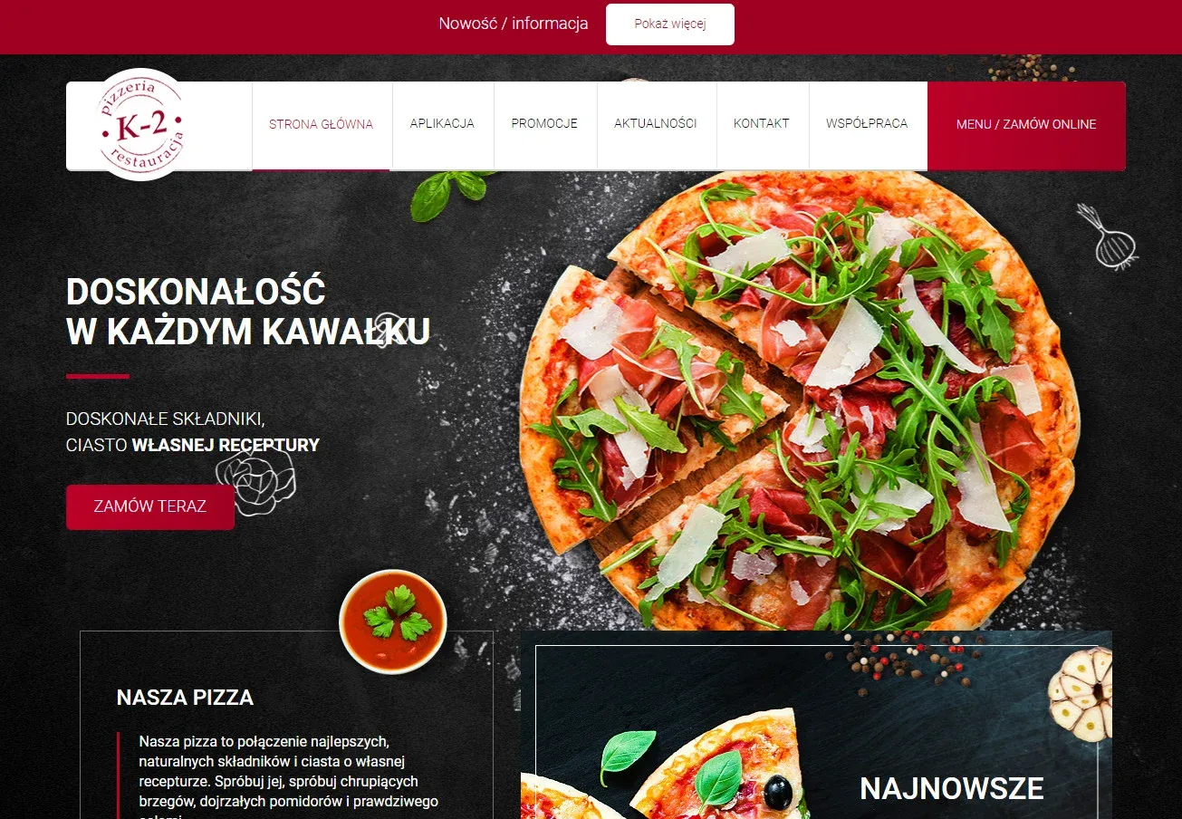 pyszne pl opinie - strona k2 z zamowieniami online