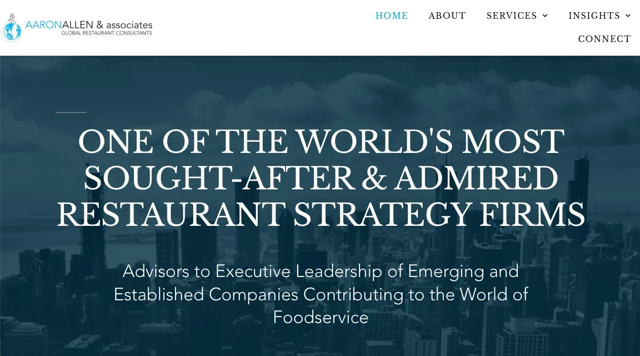 Screenshot of the Aaron Allen & Associates website