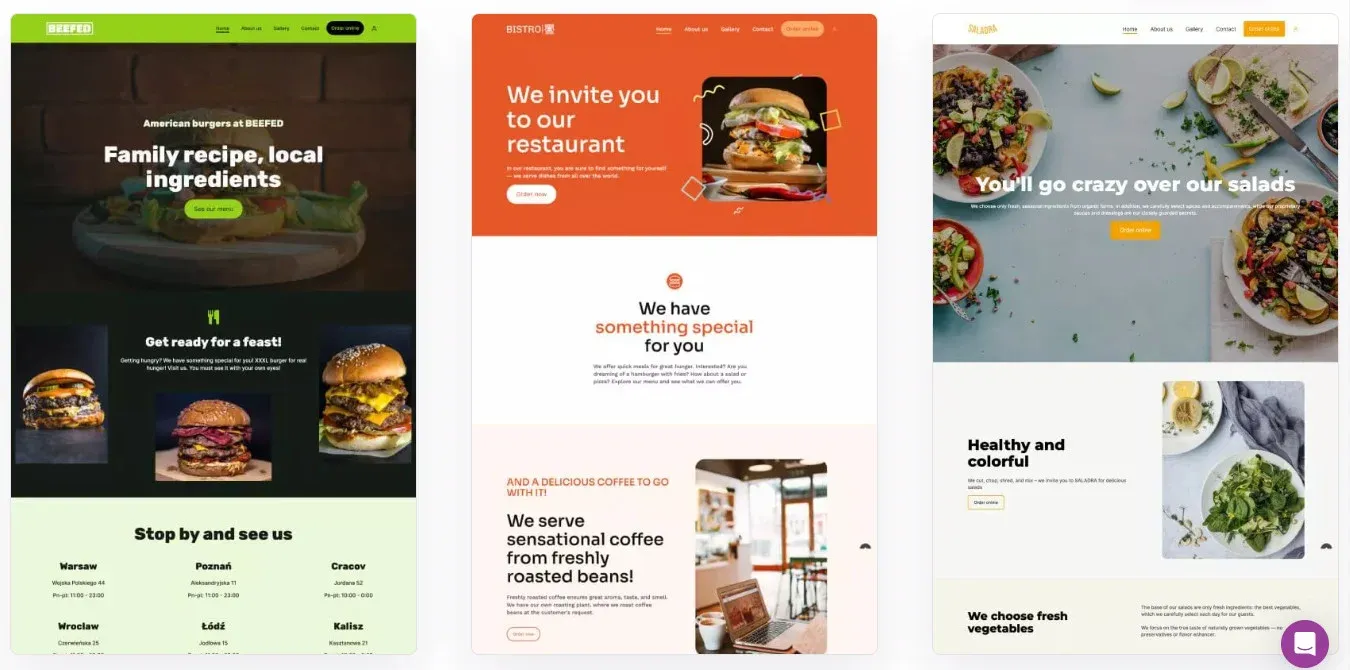 catering marketing ideas - website templates