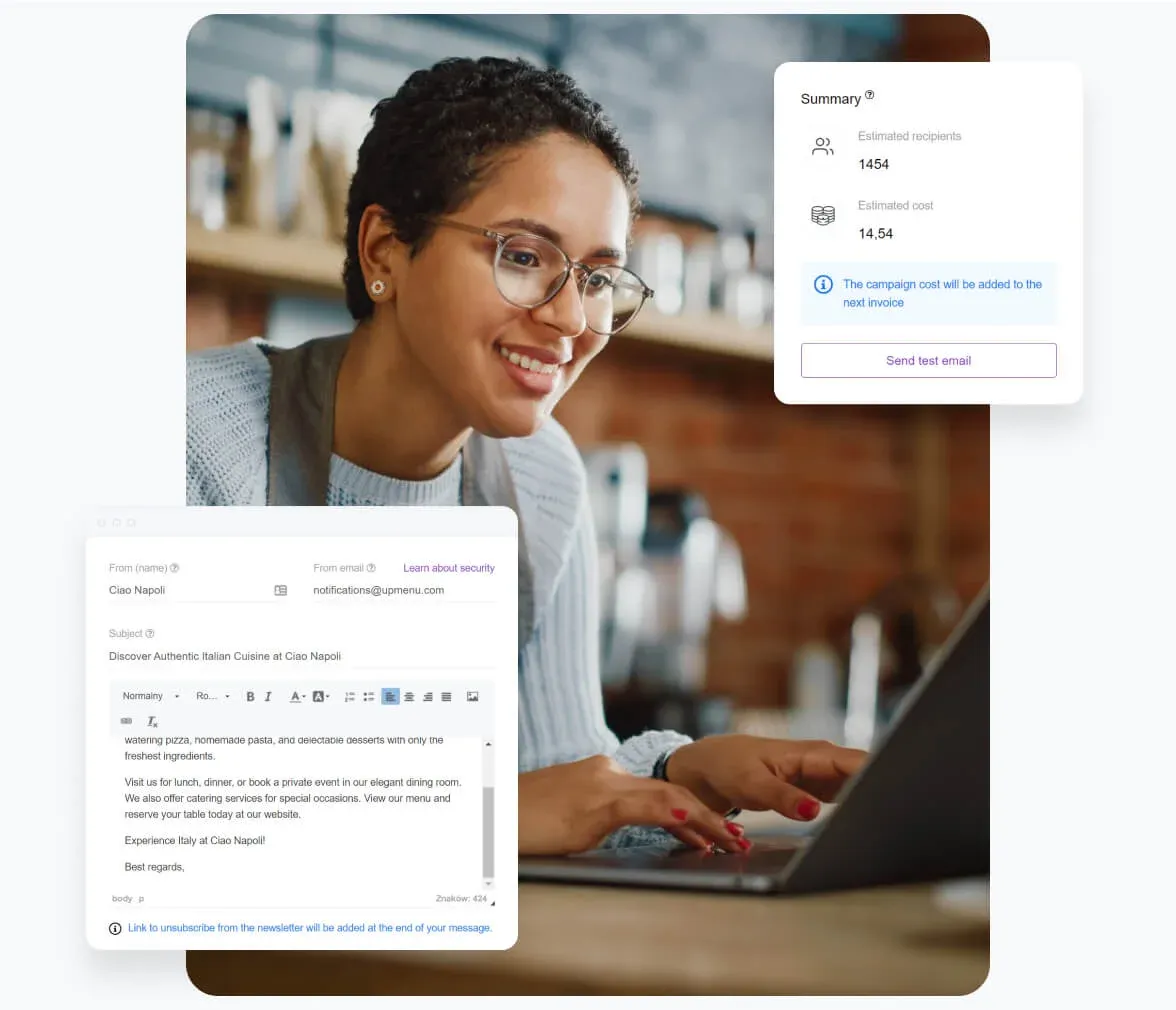 Restaurant email marketing