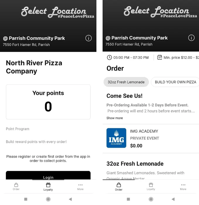 average check restaurant mobile app with a loyalty program