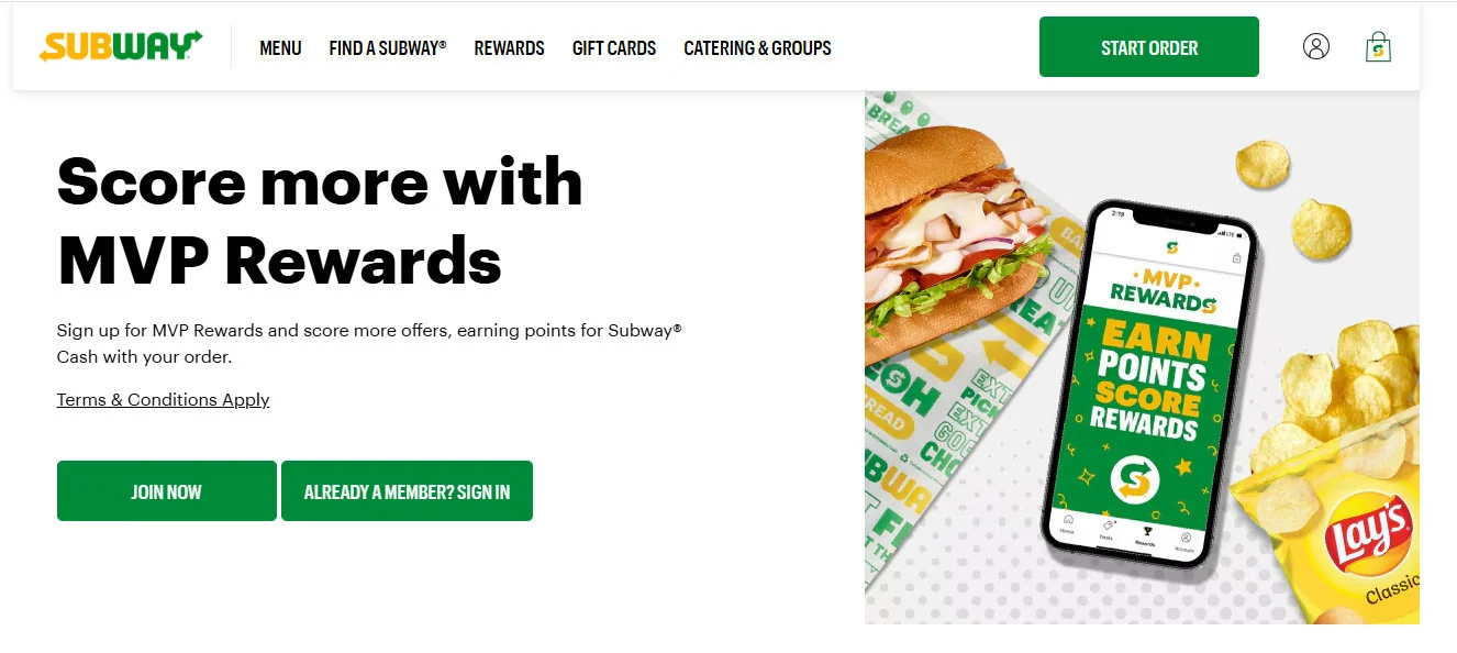 Subway rewards loyalty program