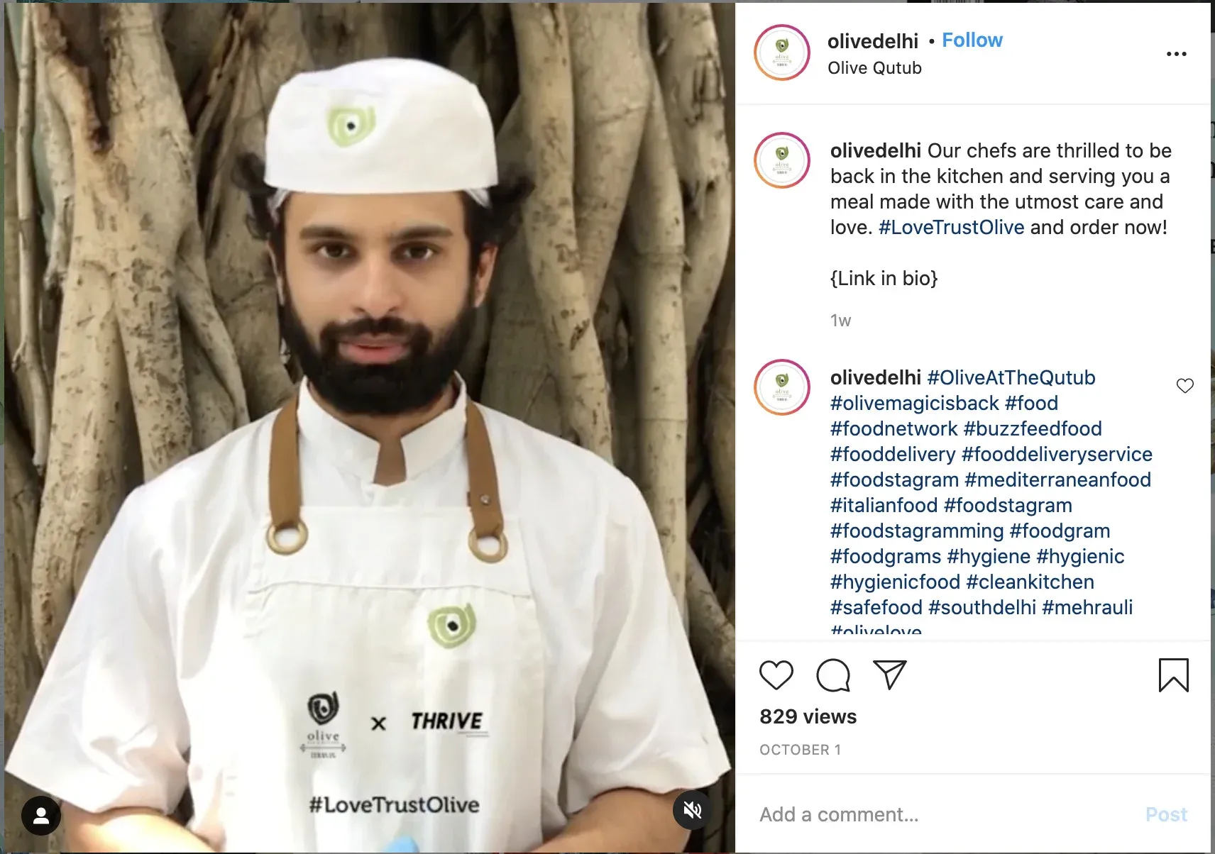 Restaurant public relations - social media example