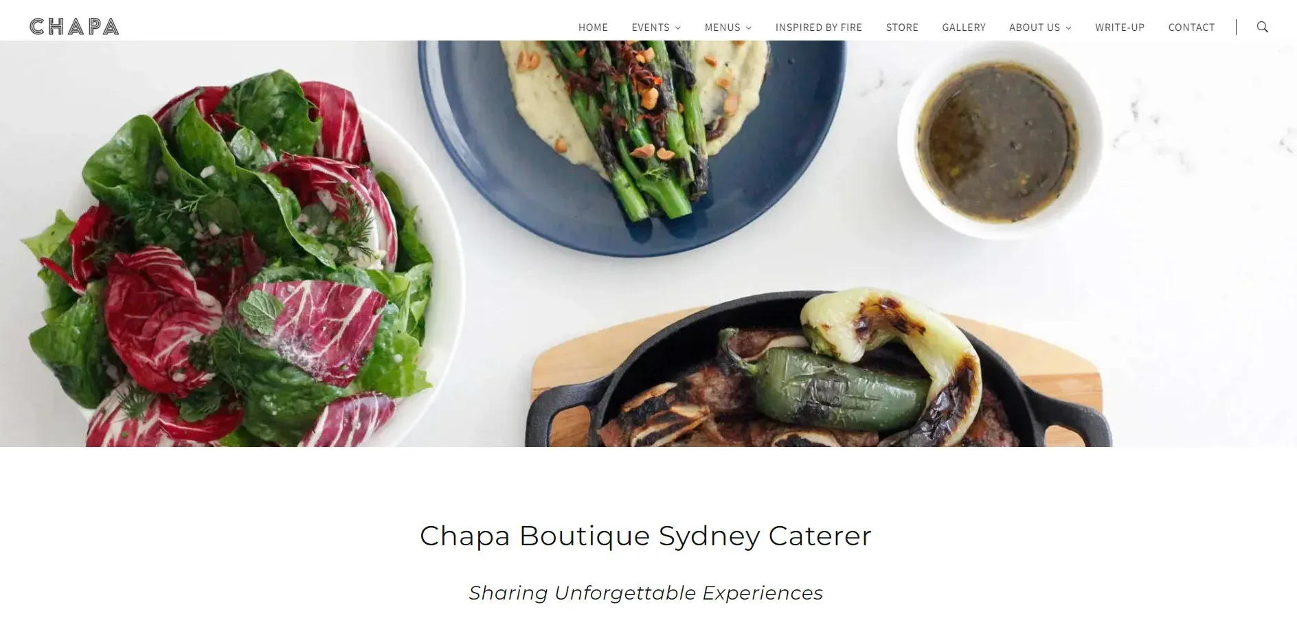 best catering websites example Chapa Catering