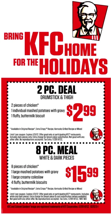 best restaurant discounts to try - example of a seasonal and holiday discount