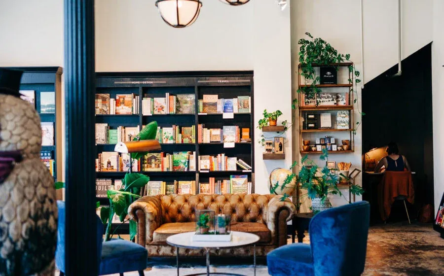 how to start a coffee shop with no money - coffee shop and bookstore