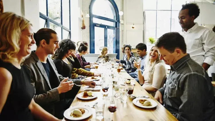 table turnover rate - restaurant guests at a table