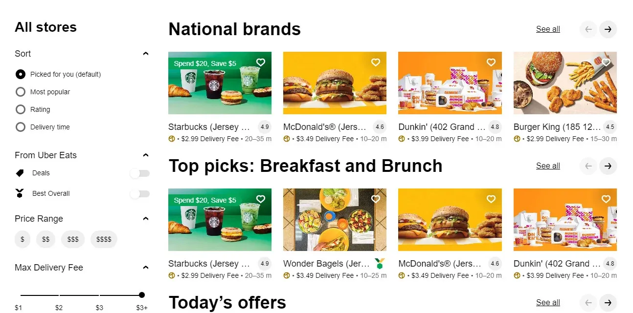 food delivery apps - Ubereats