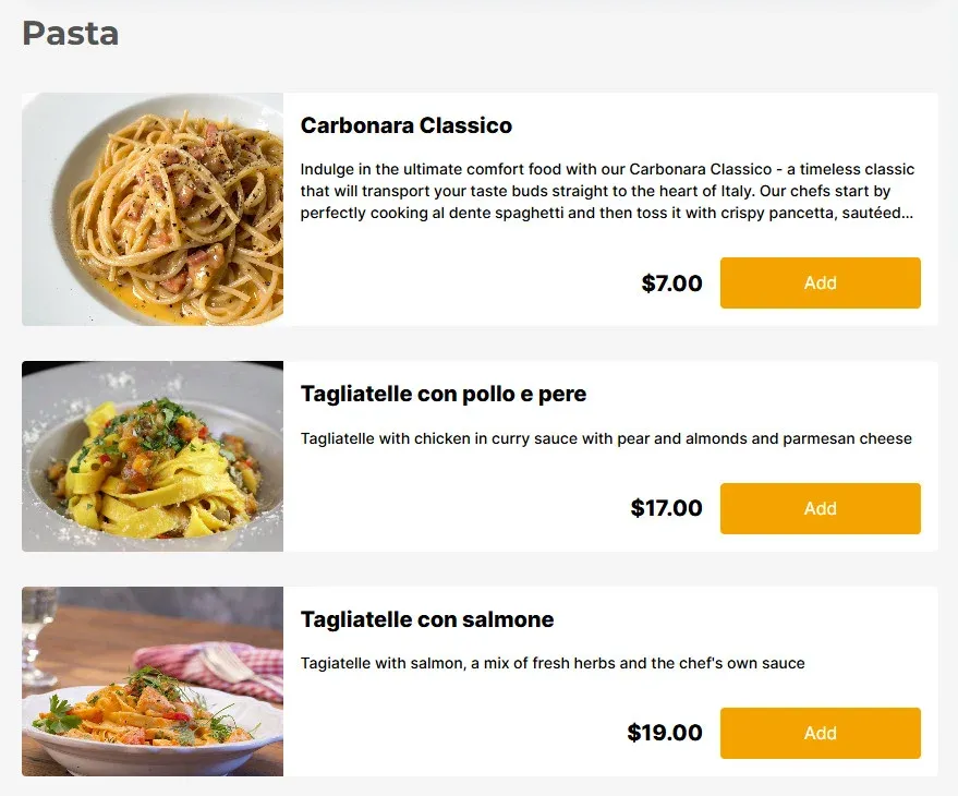ALT: how to make a menu add menu items descriptions and photos of the dishes