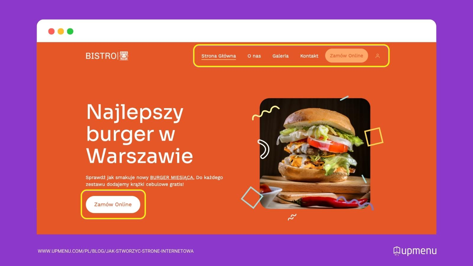 Jak stworzyć stronę internetową restauracji - atrakcyjna strona główna strony www restauracji