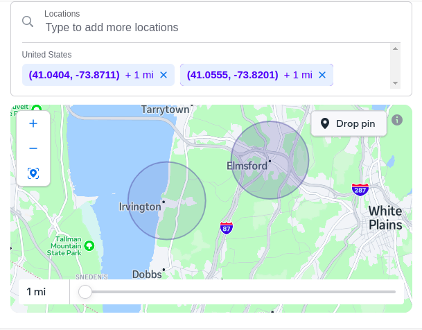 how to set up geofencing for restaurants - meta example