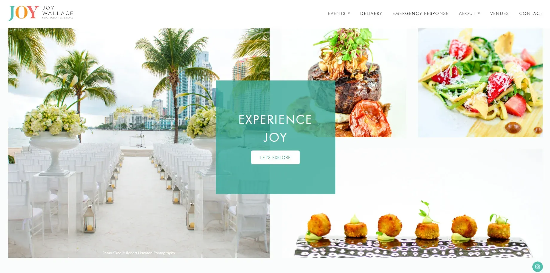 best catering websites example Joy Wallace