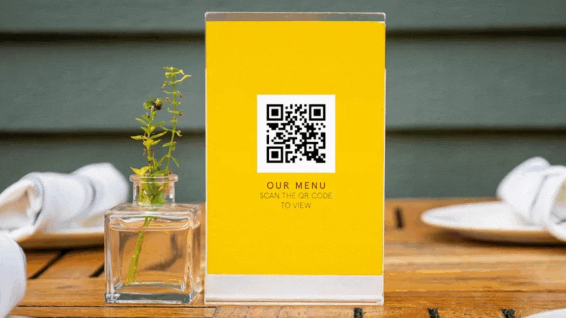 coffee shop marketing ideas QR code menu example photo