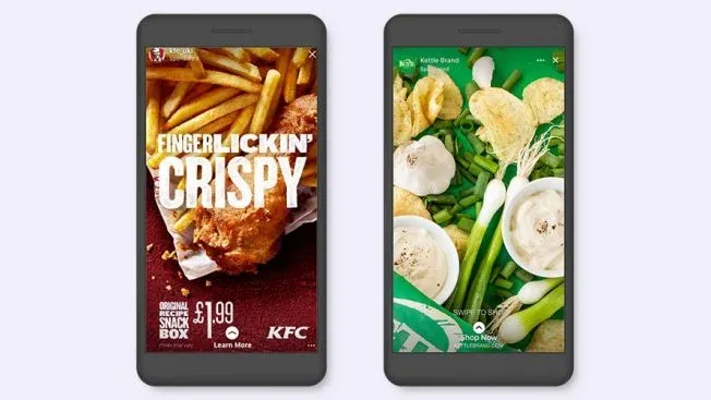 Facebook ads for restaurants - Facebook Stories Ad example
