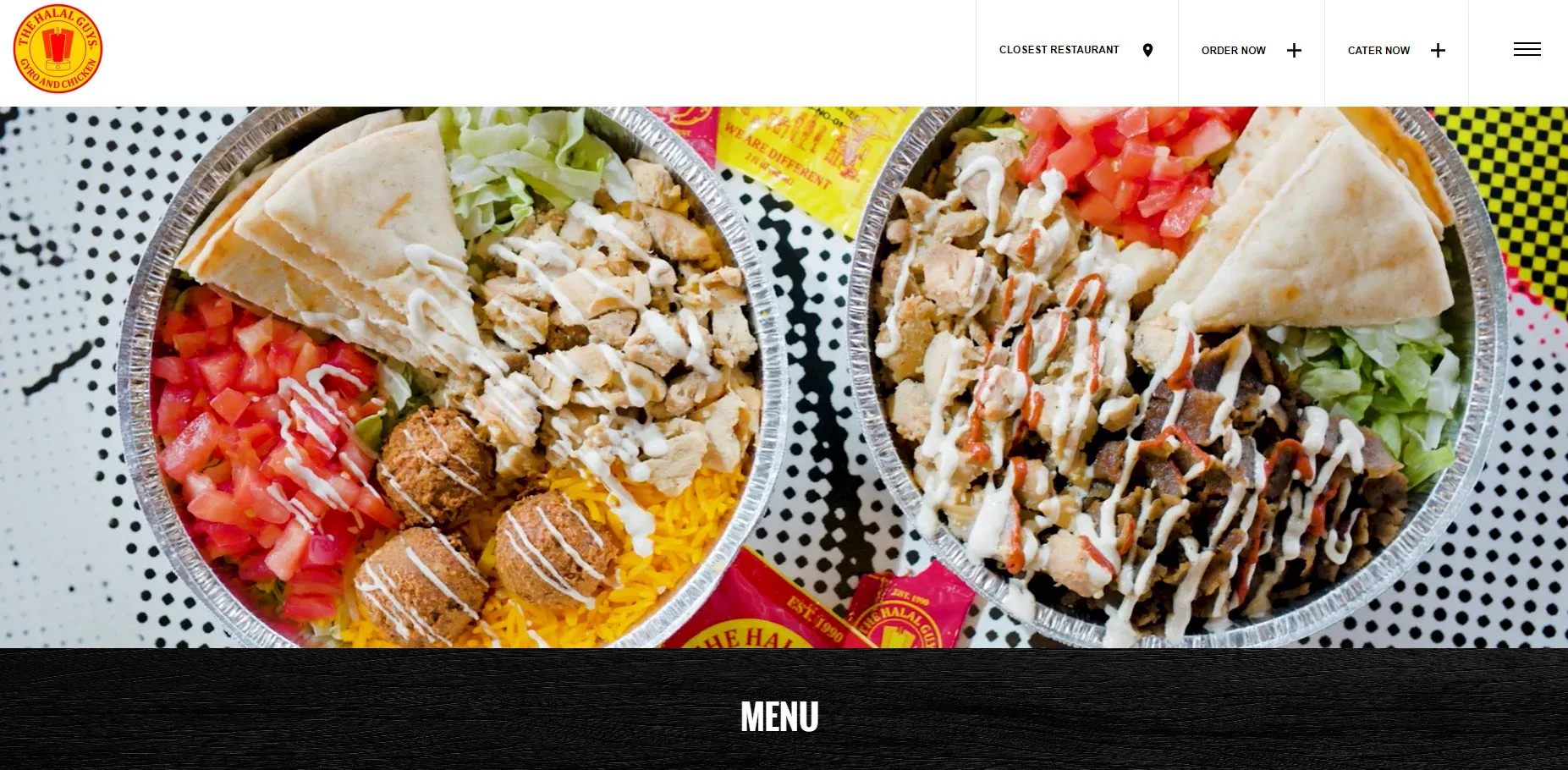 7 food truck websites example The Halal Guys
