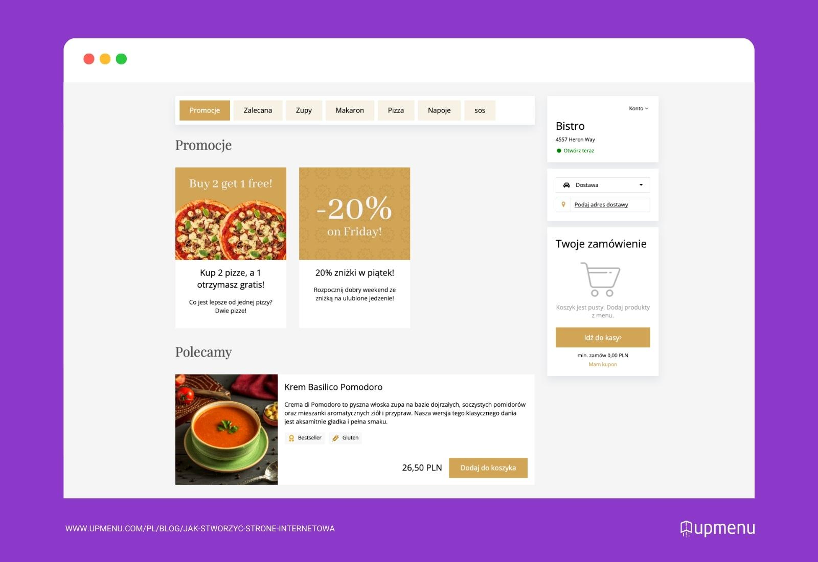 Jak stworzyć stronę internetową restauracji - dobrze zoptymalizowane menu