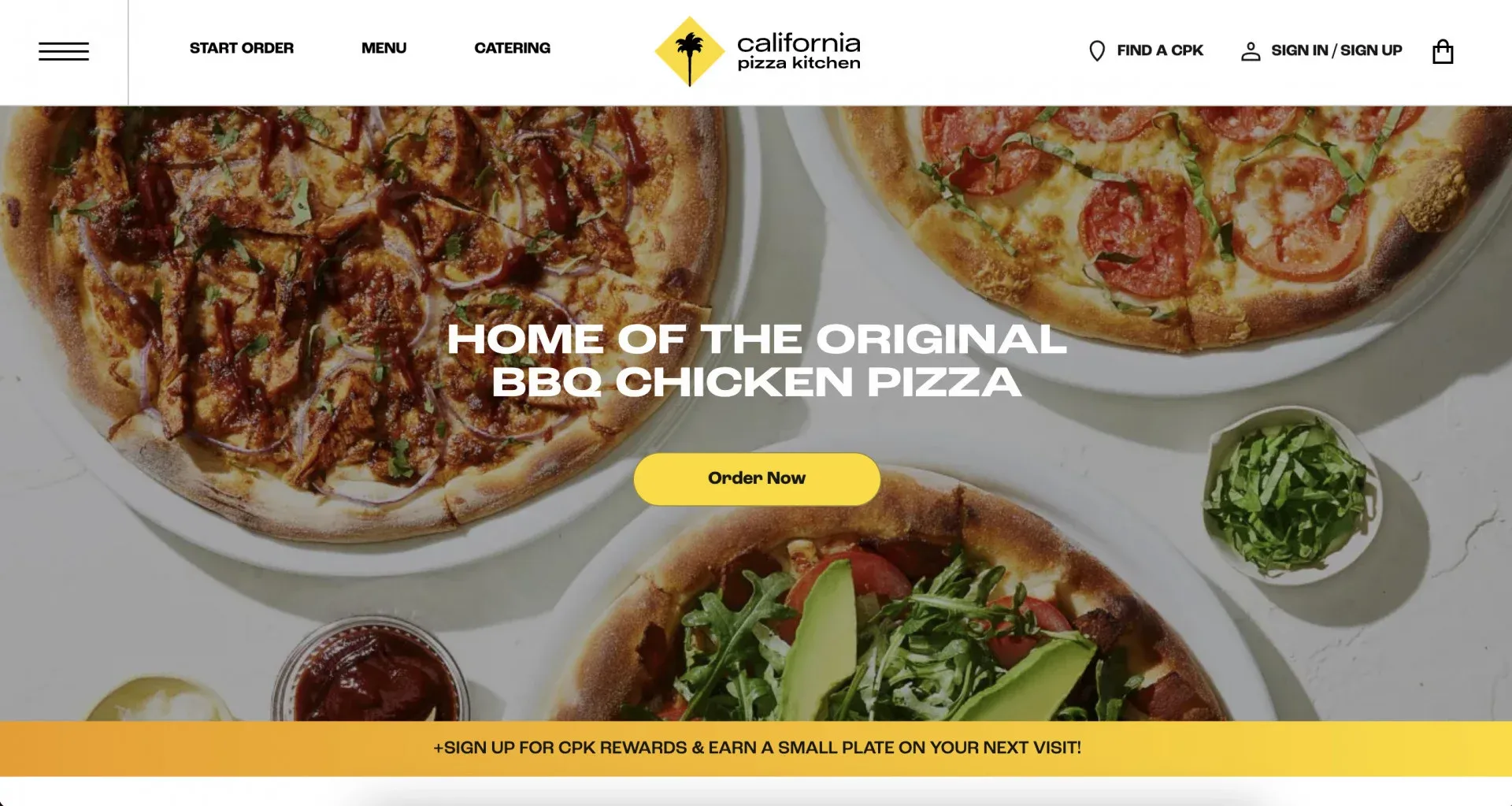 pizza website template example California Kitchen