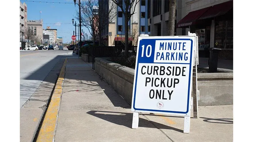 restaurant curbside pickup - curbside pickup parking example