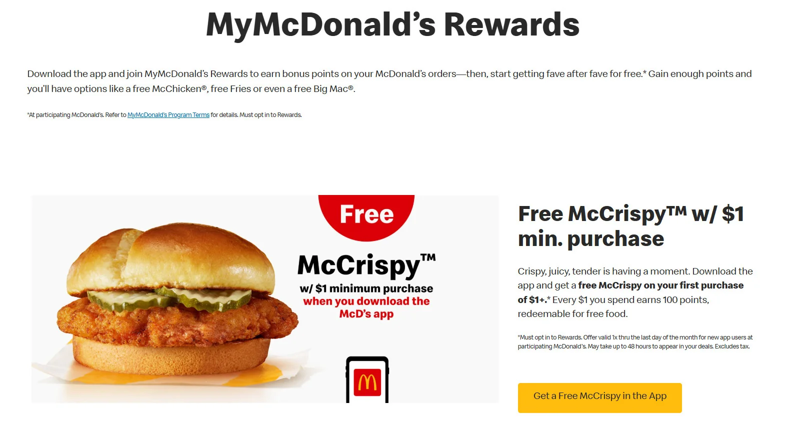 MyMcDonald’s loyalty program