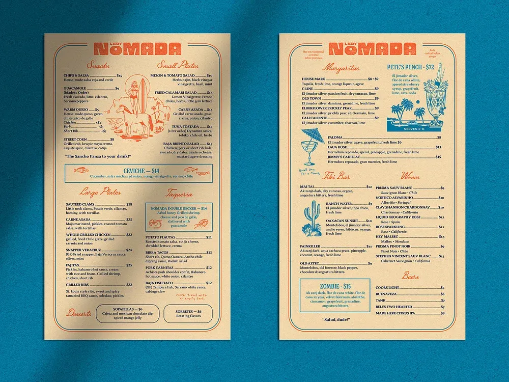 food cost - restaurant menu
