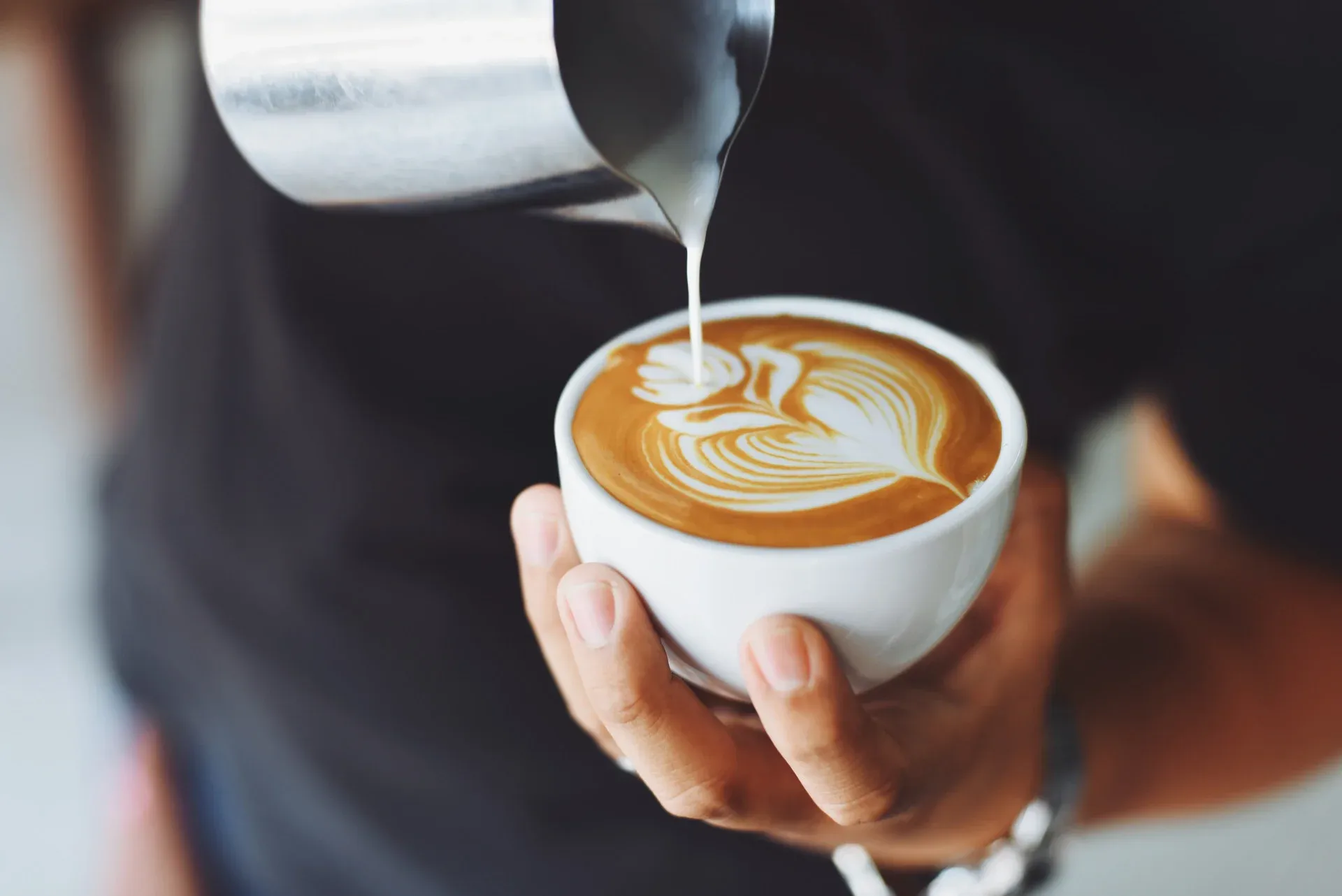 how to start a coffee shop - coffee with milk