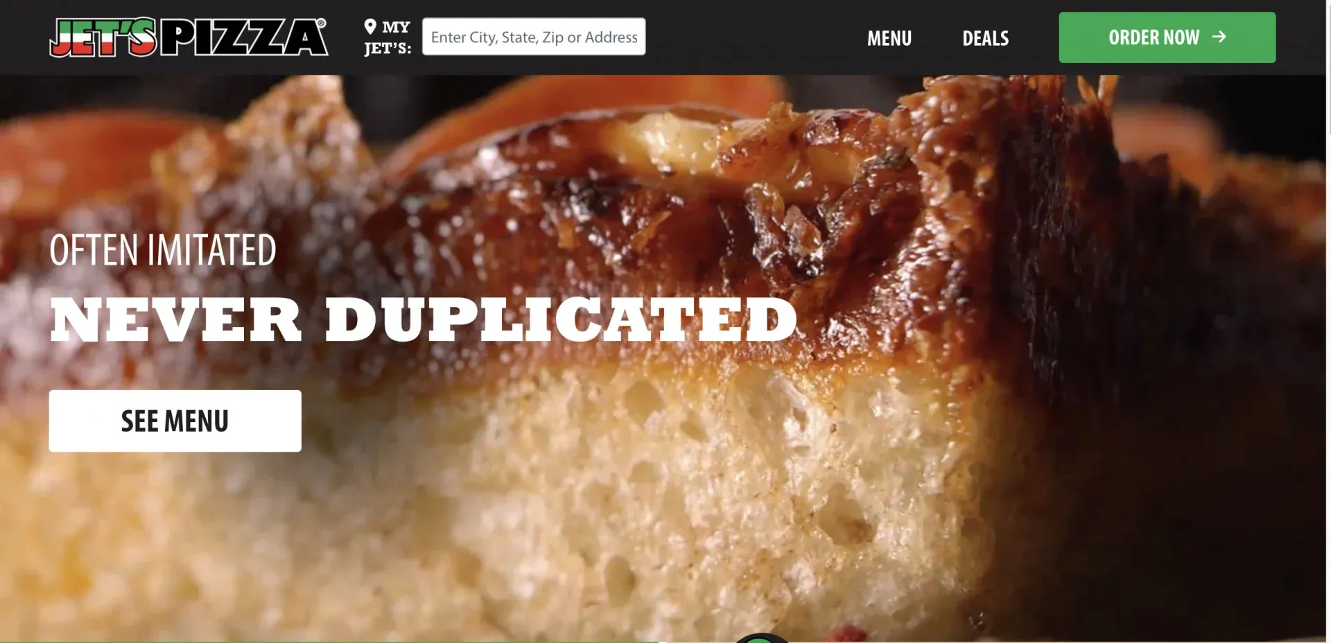 pizza website template example Jet’s Pizza