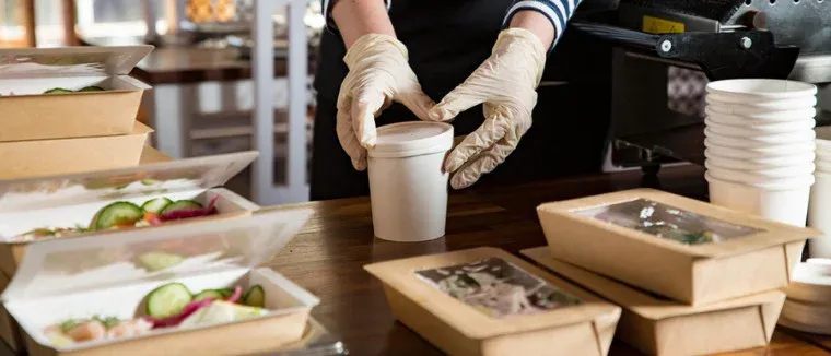 restaurant curbside pickup - food prepared for curbside pickup
