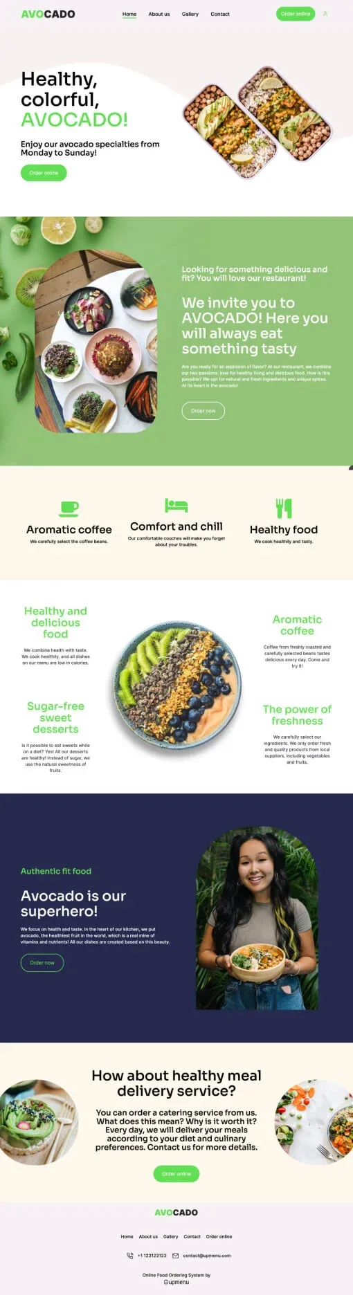 Avocado website template