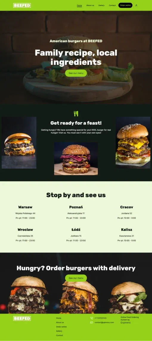 Beefed website template