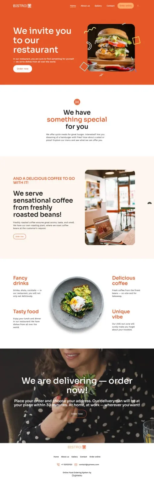 Bistro website template