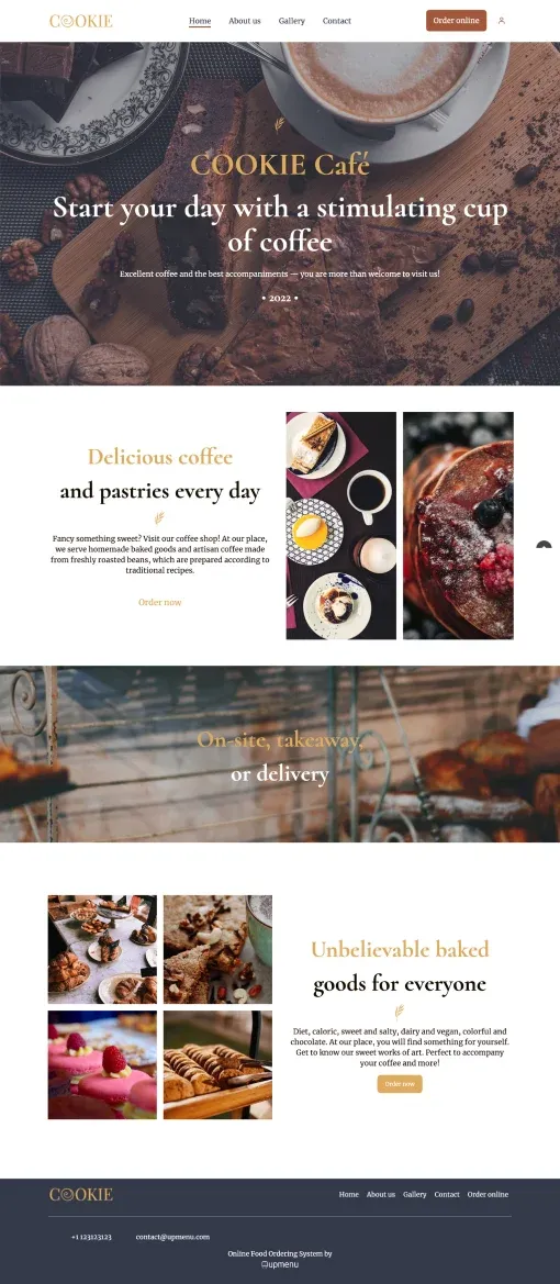 Cookie Store website template
